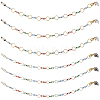 6Pcs 2 Style Acrylic Number Bead Knitting Row Counter Chains HJEW-SC0001-50-1
