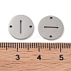 Non-Tarnish 201 Stainless Steel Hollow Flat Round Links FIND-R149-03I-P-3