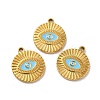 Ion Plating(IP) 304 Stainless Steel Enamel Pendants STAS-Q001-29G-3