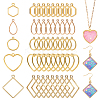 100Pcs 5 Styles Alloy Pendants FIND-GA0006-61-1