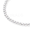 Electroplate Non-magnetic Synthetic Hematite Round Beads Stretch Bracelets BJEW-JB12584-02-4
