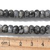 Faceted Natural Labradorite Rondelle Beads Strands G-K090-02-5