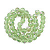 Handmade Frosted Lampwork Beads Strands LAMP-N021-39E-2