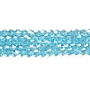 Transparent Electroplate Glass Beads Strands EGLA-A039-T4mm-B20-1