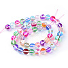 Synthetic Moonstone Beads Strands G-R375-8mm-B08-2