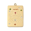 304 Stainless Steel Rhinestones Pendants STAS-D306-01G-D-1