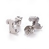 Tarnish Resistant 304 Stainless Steel Puppy Stud Earrings X-EJEW-F227-05P-2