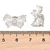 SHEGRACE Brass Micro Pave Clear Cubic Zirconia Twister Clasps XGRQ5K835-829P-3