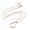 Alloy Teardrop Pendant Necklaces for Women NJEW-G132-01RG-2