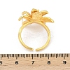 Brass Micro Pave Cubic Zirconia Flower Cuff Rings for Women RJEW-B125-01G-3