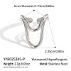 Adjustable 304 Stainless Steel Open Cuff Rings for Women LS-SZ1207-6-1