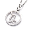 Non-Tarnish 304 Stainless Steel Pendant Necklaces NJEW-Z004-01P-1