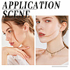 8Pcs 4 Style 316 Surgical Stainless Steel Hoop Earrings with Clear Glass for Women EJEW-GA0005-05-6