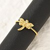 304 Stainless Steel Crystal Rhinestone Cuff Rings for Women LS-RJEW-G338-02G-1