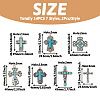 14Pcs 7 Styles Synthetic Turquoise Big Pendants G-TA0001-42-3