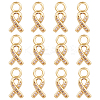 12Pcs Rack Plating Brass Micro Pave Cubic Zirconia Charms KK-BC0014-57-1