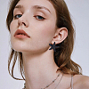 4 Pair 4 Colors Alloy Starfish Dangle Stud Earrings with 304 Stainless Steel Pins EJEW-AN0004-47-5