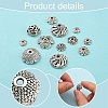 120Pcs 12 Styles Tibetan Style Alloy Bead Caps TIBE-YW0001-61-3