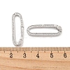 Rack Plating Brass Micro Pave CLear Cubic Zirconia  Spring Gate Clasps KK-Q814-13P-3