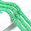 Flat Round Handmade Polymer Clay Beads CLAY-R067-10mm-06-5