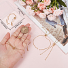 6Pcs Brass Box Chains Slider Bracelet Making with Clear Cubic Zirconia Tiny Charms BJEW-BBC0001-04-3