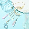 Moon & Star Brass Hanging Ornaments HJEW-TA00095-01-2