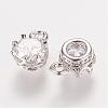 Brass Rhinestone Charms RB-E507-02P-1