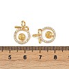 Brass Micro Pave Clear Cubic Zirconia Peg Bails KK-B137-16G-3