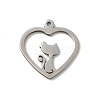 Non-Tarnish 201 Stainless Steel Pendants STAS-E206-06P-06-1