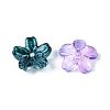 Baking Paint Transparent Glass Bead Caps X-DGLA-N014-06-2