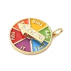 Brass Enamel Rotating Pendants X-KK-C110-05G-2