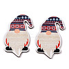 Christmas Single Face Printed Wood Big Pendants WOOD-H102-01G-2