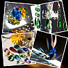 DIY Teardrop Glass & Stainless Steel Keychain Making Kit DIY-SP0001-22-5