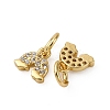 Brass Micro Pave Cubic Zirconia Pendants KK-P308-40G-2