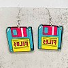 Alloy Acrylic Rectangle Dangle Earrings FS-WG804D6-05-1
