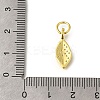 RaRack Plating Brass Micro Pave Cubic Zirconia Pendants KK-F883-09G-3