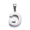Non-Tarnish 304 Stainless Steel Letter Pendants STAS-H127-G-P-2