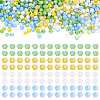 4 Strands 4 Colors AB Color Plated Opaque Glass Beads Strands GLAA-TADJ0001-20C-1