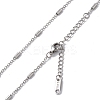 Non-Tarnish 304 Stainless Steel Column Link Chain Necklace for Men Women NJEW-K245-019E-2