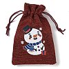 Christmas Theme Jute Cloth Storage Bags ABAG-F010-01A-03-2