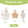 80Pcs Alloy Enamel Charms ENAM-DC0002-17A-2
