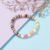 Polymer Clay Heishi Beaded Stretch Bracelets BJEW-JB06026-05-4
