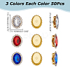 3 Bags 3 Colors Teardrop/Heart/Star Sew on Rhinestones GACR-AR0001-04-2