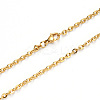 PVD Vacuum Plating 304 Stainless Steel Cable Chain Necklace NJEW-S420-004G-2