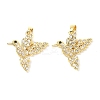 Brass Micro Pave Clear Cubic Zirconia Pendants KK-G533-07E-G-1