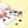30Pcs 5 Colors Alloy Enamel Pendants ENAM-FS0002-07-7