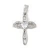 Brass Micro Pave Cubic Zirconia Pendants KK-U056-30P-1