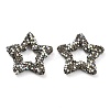 Star Shape Polymer Clay Rhinestone Beads CLAY-NH0001-06A-1