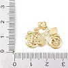 Brass Micro Pave Clear Cubic Zirconia Pendants KK-G544-03G-02-3