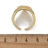 Brass Micro Pave Clear Cubic Zirconia Cuff Rings for Women RJEW-U041-05G-5
